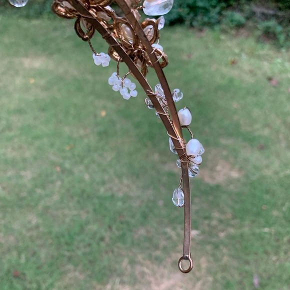 Rhinestone & Pearl Flower Crown - Picture 14 of 15